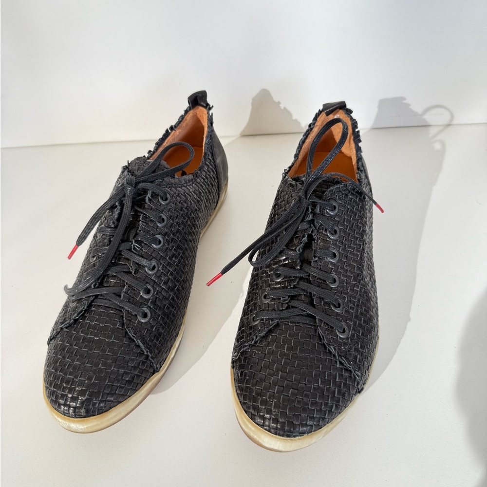 Think! Black Leather Sneakers Lace-up closure New Made in Bosnia